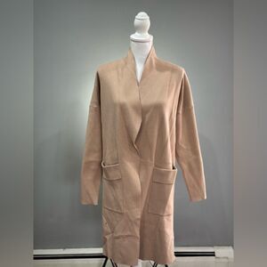 SALE! Tan Unbranded Open Long Sweater Size S EUC